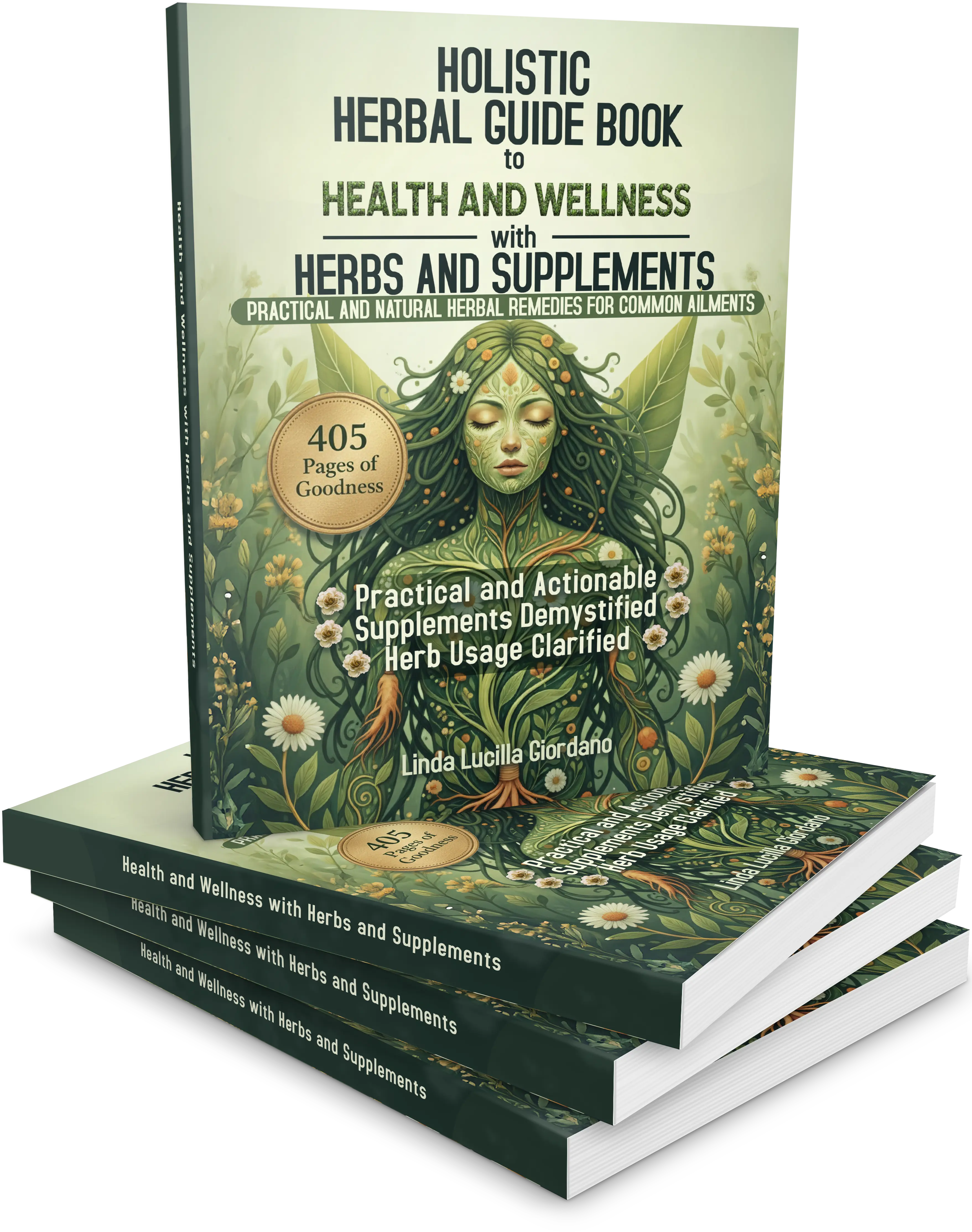 Mockup of the Paperback Edition of the Holistic Herbal Guide Book.